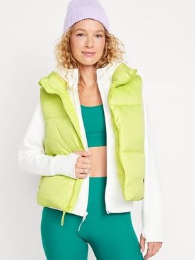 Old Navy Citrine Quilted Puffer Vest